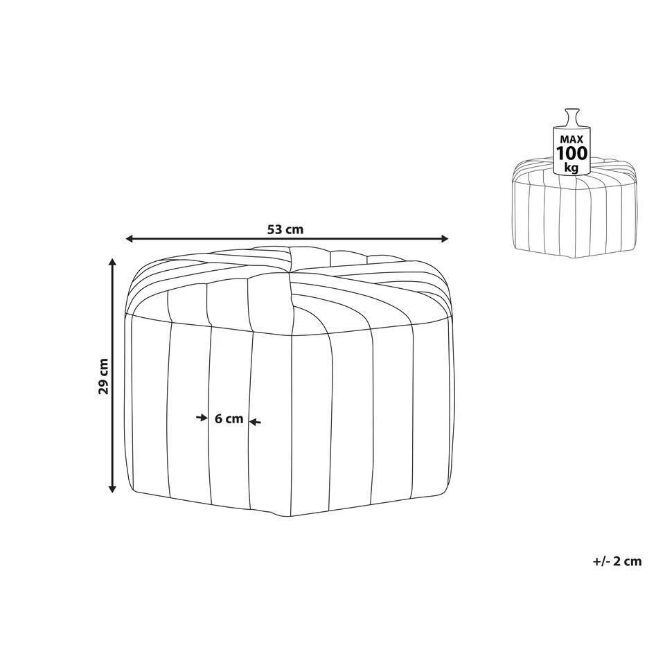 Beliani Poef MURIETTA - Roze Fluweel 5 Beliani Poef MURIETTA - Roze Fluweel - Afbeelding 3
