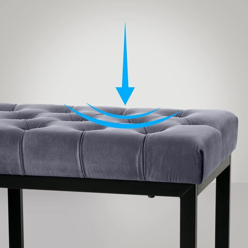 CLP 2-zits Bankje Polson 150 Cm - Grijs 6 CLP 2-zits Bankje Polson 150 Cm - Grijs - Afbeelding 4