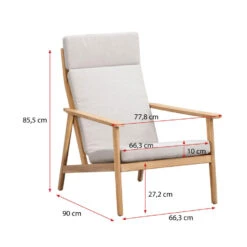 Lounge Fauteuil Jura - Acacia/grijs 15 Lounge Fauteuil Jura - Acacia/grijs -Meubelwinkel 50103030 9096