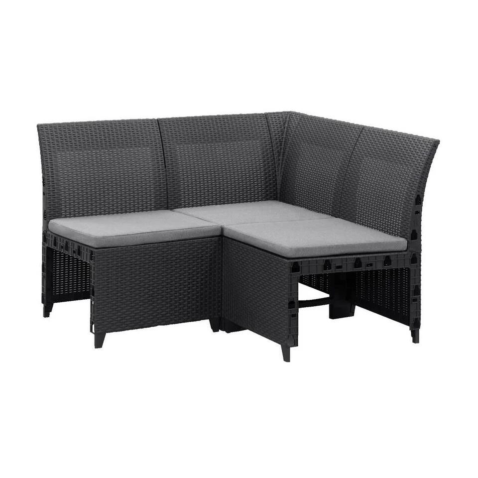 Keter Hoekelement Emma 3-zits Incl. Kussens - Antraciet 3 Keter Hoekelement Emma 3-zits Incl. Kussens - Antraciet