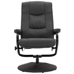 VidaXL Fauteuil Verstelbaar Met Voetenbankje Stof Donkergrijs -Meubelwinkel 50f1a56aa5464da881db44ee1c2103fc