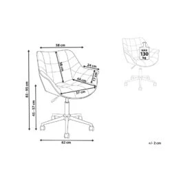 Beliani Bureaustoel LABELLE - Roze Fluweel -Meubelwinkel 52bb9a85116f4961acbcf09c9f8ae3a8