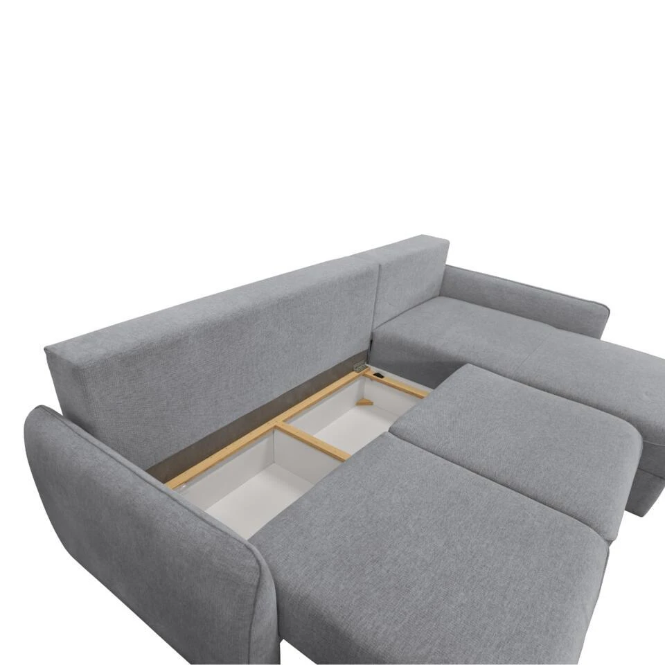 CALICOSY - Slaapbank NAOMI - Grijs - 90x260x175 Cm 12 CALICOSY - Slaapbank NAOMI - Grijs - 90x260x175 Cm - Afbeelding 10
