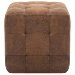 VidaXL - Poef - Bruin - Kunstleer -Meubelwinkel 53905d6572fb44fbac69caf824c07f75