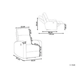 Beliani TV-fauteuil VERDAL - Grijs Fluweel 8 Beliani TV-fauteuil VERDAL - Grijs Fluweel -Meubelwinkel 5ab3c9c55a5448e6846ad74a886bdb78