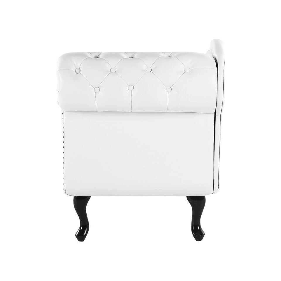 NIMES - Chaise Longue - Wit - Rechterzijde - Kunstleer 8 NIMES - Chaise Longue - Wit - Rechterzijde - Kunstleer - Afbeelding 6