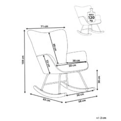 ARSET - Schommelstoel - Roze - Bouclé -Meubelwinkel 5f29df8b3fe540f9a8a724dc2c612c84 4