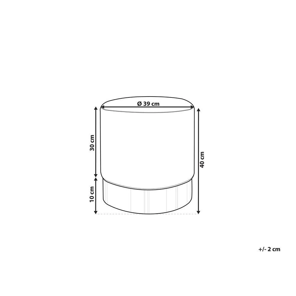 SOPHIA - Poef - Donkergroen - 39 Cm - Fluweel 5 SOPHIA - Poef - Donkergroen - 39 Cm - Fluweel - Afbeelding 3
