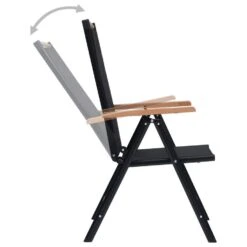 VidaXL - Tuinstoelen - Zwart - Aluminium En Textileen - 2 Stuks - Inklapbaar -Meubelwinkel 617dc7bd783a4b7a92aab1d6591ee578