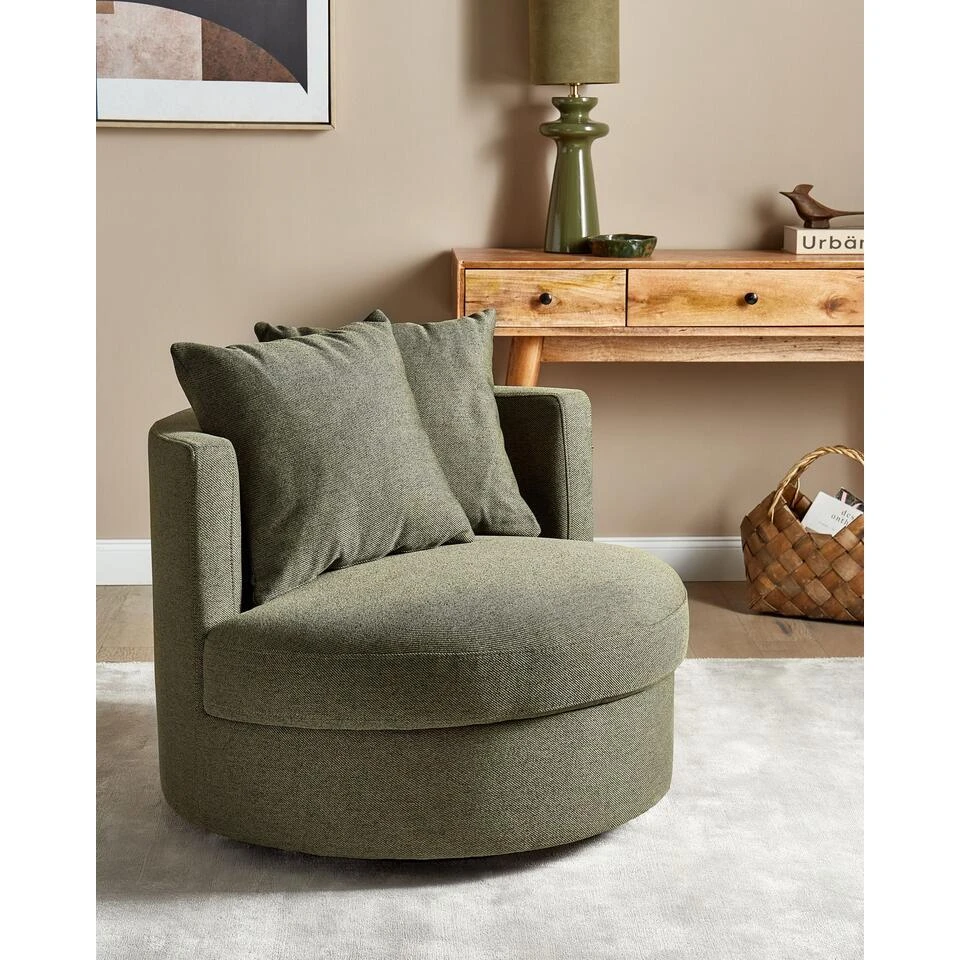 DALBY - Fauteuil - Groen - Stof 4 DALBY - Fauteuil - Groen - Stof - Afbeelding 2