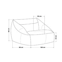 Merkloos HOME DELUXE Zitzak COSY Beige -Meubelwinkel 62d3cd19d2b342319281e342ec162e5b