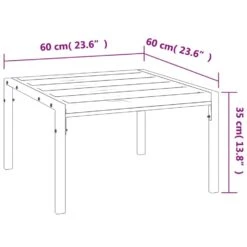 VidaXL - Tuintafel - Zwart - Staal - 60x60x35 Cm -Meubelwinkel 64df26f51fe94196b8d8778d33fbf9e6