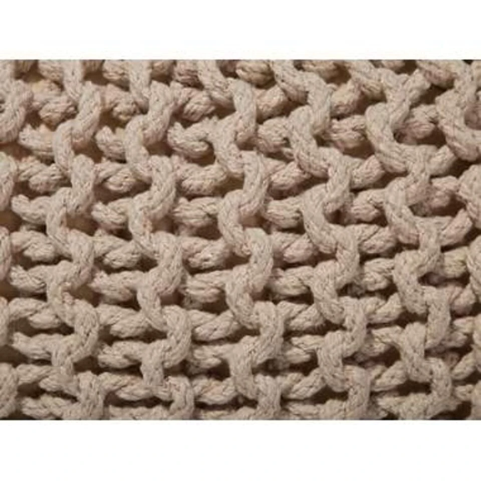 CONRAD - Poef - Beige - Katoen 8 CONRAD - Poef - Beige - Katoen - Afbeelding 6