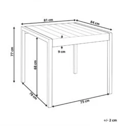 BARTICA - Tuintafel - Beige - 81 X 84 Cm - Synthetisch Materiaal 13 BARTICA - Tuintafel - Beige - 81 X 84 Cm - Synthetisch Materiaal -Meubelwinkel 68020a91255649eca806556ff931f7b8