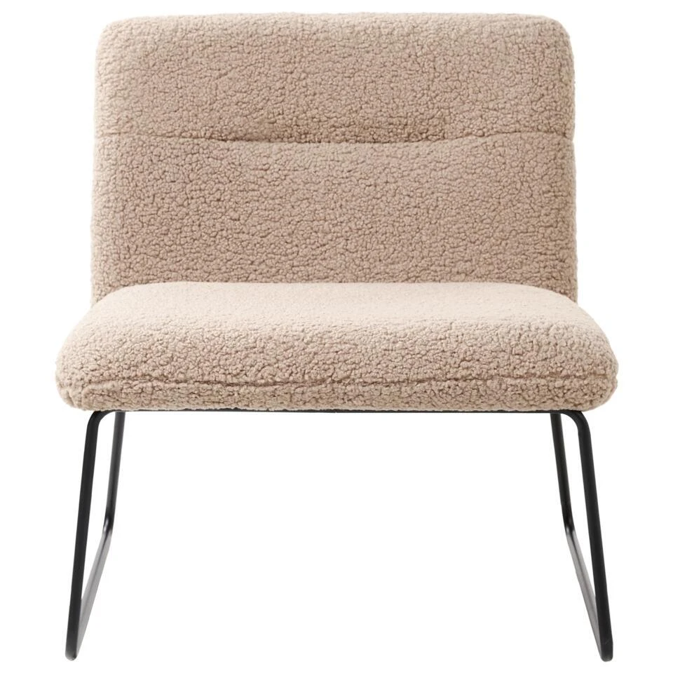 COTULLA - Fauteuil - Beige - Bouclé 8 COTULLA - Fauteuil - Beige - Bouclé - Afbeelding 6