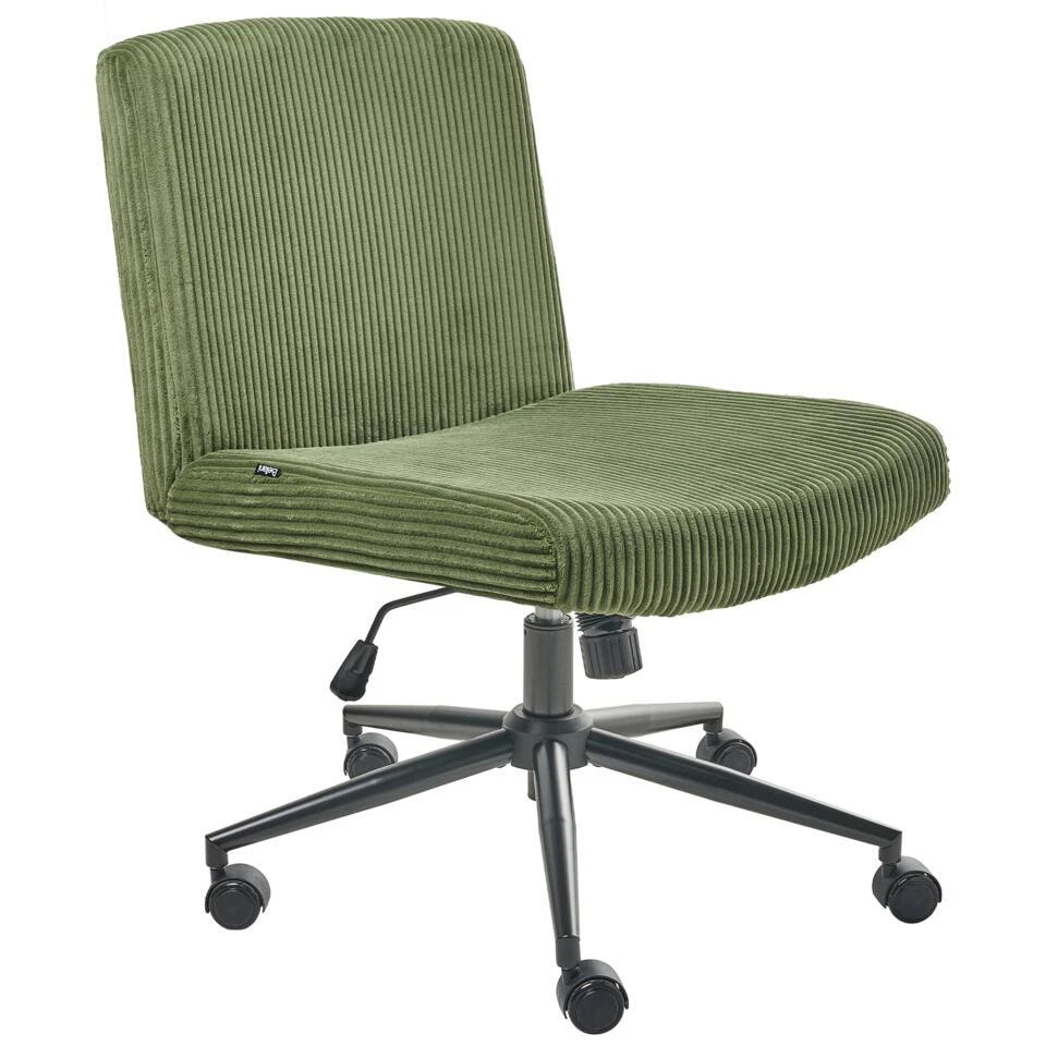 GEDDES - Bureaustoel - Groen - Corduroy 7 GEDDES - Bureaustoel - Groen - Corduroy - Afbeelding 5