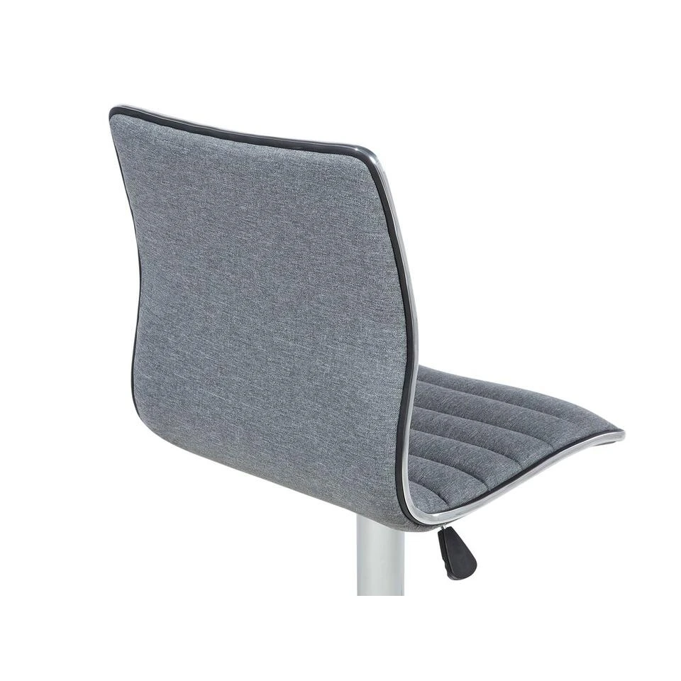 Beliani Barkruk LUCERNE - Grijs Polyester 6 Beliani Barkruk LUCERNE - Grijs Polyester - Afbeelding 4