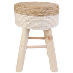 Home Deco Factory Bijzet Kruk Mirage - Ibiza/boho - Dennenhout -Meubelwinkel 6e561b8eede44d6eb373974d71cfc627