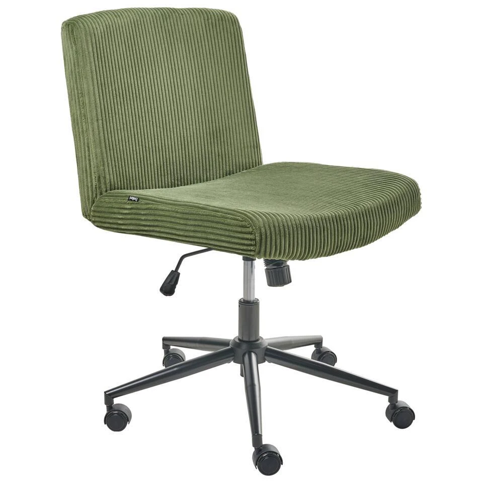 GEDDES - Bureaustoel - Groen - Corduroy 9 GEDDES - Bureaustoel - Groen - Corduroy - Afbeelding 7