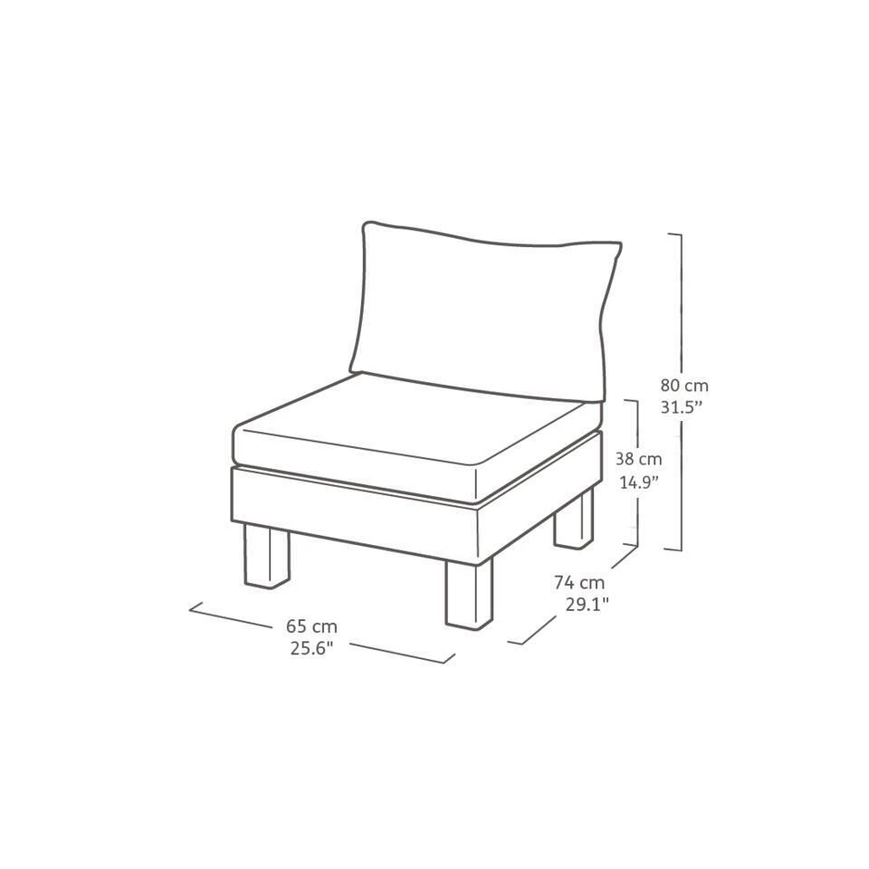 Keter Signature Elements Tuinstoel - Met Groene Kussens - Cappuccino/Ashwood 8 Keter Signature Elements Tuinstoel - Met Groene Kussens - Cappuccino/Ashwood - Afbeelding 6