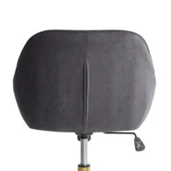 BARDSDALE - Bureaustoel - Donkergrijs - Fluweel -Meubelwinkel 711b8800c0fa4bc48115863a99c2ed54