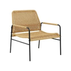 PRASIMO - Tuinstoel Set Van 2 - Naturel - PE Rotan -Meubelwinkel 748cce48fab24de998149b2e4b182b7b