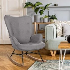 CLP Schommelstoel Sanka Stof - Grijs -Meubelwinkel 74db4c9b4c5b4183a8bc9e3fa75b4778