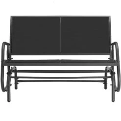 Tectake Schommelbank Greta 2-zitter 121x72x86,5cm, Zwart -Meubelwinkel 75b5b8cb6ad14018b83f45875bb24d36