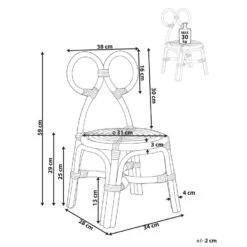 MIRTIA - Kinderstoel - Geel - Rotan -Meubelwinkel 76a6301da3864a11b904a4e493f632d2