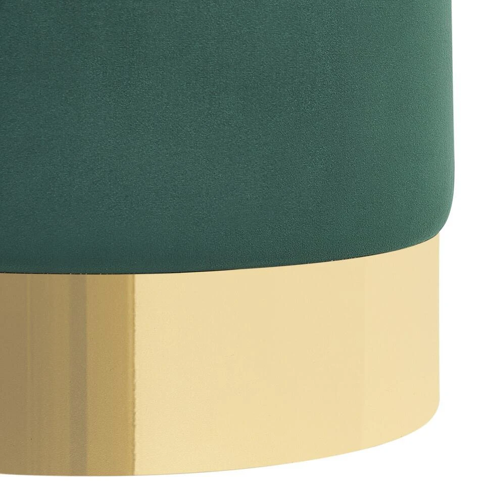 SOPHIA - Poef - Donkergroen - 39 Cm - Fluweel 8 SOPHIA - Poef - Donkergroen - 39 Cm - Fluweel - Afbeelding 6