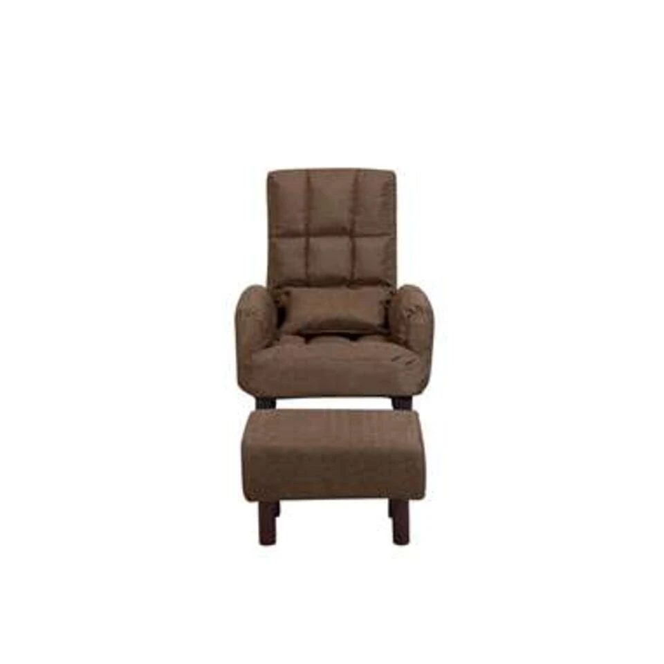 Beliani Fauteuil OLAND - Bruin Polyester 6 Beliani Fauteuil OLAND - Bruin Polyester - Afbeelding 4