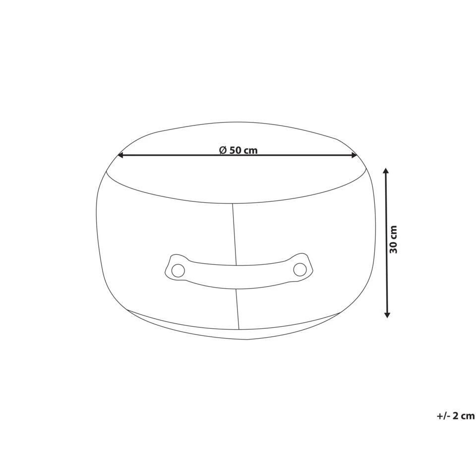 ADLANA - Poef - Beige - Stof 6 ADLANA - Poef - Beige - Stof - Afbeelding 4