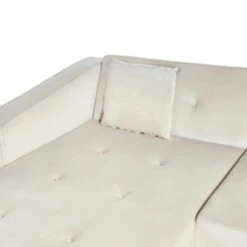 VADSO - Hoekslaapbank - Lichtbeige - Rechterzijde - Fluweel -Meubelwinkel 78f1b3b724cb422191fe6e04adb9da5c