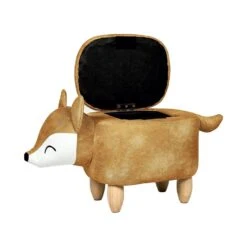 Beliani Dierenhocker FOX - Oranje Fluweel -Meubelwinkel 792e1cf0e95743208daccef20ab2c3ca