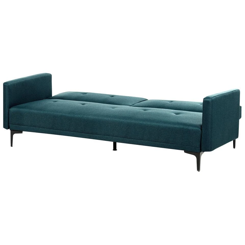 LUCAN - Slaapbank 3-zits - Blauw - Polyester 12 LUCAN - Slaapbank 3-zits - Blauw - Polyester - Afbeelding 10