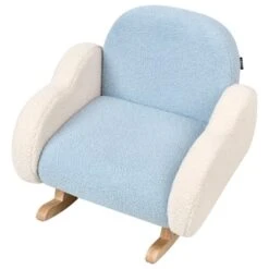 SKARE - Schommelstoel Voor Kinderen - Lichtblauw - Bouclé -Meubelwinkel 7bbbdeeffb294e489cf5ebfb43a6d422