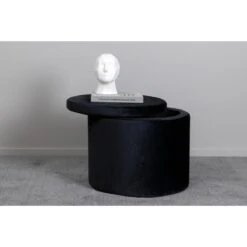 Svea - Blaze Poef - Velvet - Zwart -Meubelwinkel 7c73999243174e5baba25449f7b3a3ec