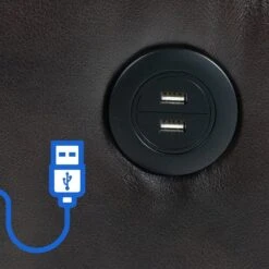 CLP Fauteuil Andover Zwart Frame - Kunstleer - Bruin -Meubelwinkel 7ca1946974884721a4cb6d3bb5100553