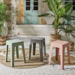 Home Deco Factory Zit Krukje/stoel - Beige - D34 X H47 Cm -Meubelwinkel 7ca1f69f65da442b9f86abeccbe26032