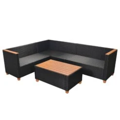 VidaXL 4-delige Loungeset Met Kussens Poly Rattan Zwart 9 VidaXL 4-delige Loungeset Met Kussens Poly Rattan Zwart -Meubelwinkel 7e048ba4c82846778562c9703c4a62df