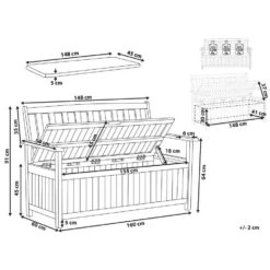 SOVANA - Tuinbank Met Opbergruimte - Lichthout/Taupe - Acaciahout 15 SOVANA - Tuinbank Met Opbergruimte - Lichthout/Taupe - Acaciahout -Meubelwinkel 7e70f1eae85b4cf6b077559e347940f1