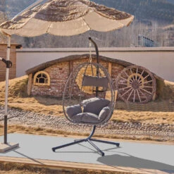 Hangstoel Van Rotan En Metaal In Zwart -Meubelwinkel 7ef28c713eaa47d29a02ac0baada77db