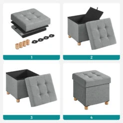 Poef - Opvouwbaar - Met Poten - Stof - 38 Cm - Lichtgrijs 17 Poef - Opvouwbaar - Met Poten - Stof - 38 Cm - Lichtgrijs -Meubelwinkel 7f2445aa6a924285b74c2522ec95f8c3