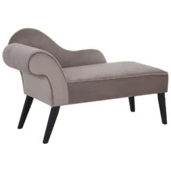 BIARRITZ - Chaise Longue - Grijs - Linkerzijde - Fluweel -Meubelwinkel 8030e49fa8ed4b24845ffb8f124e5357
