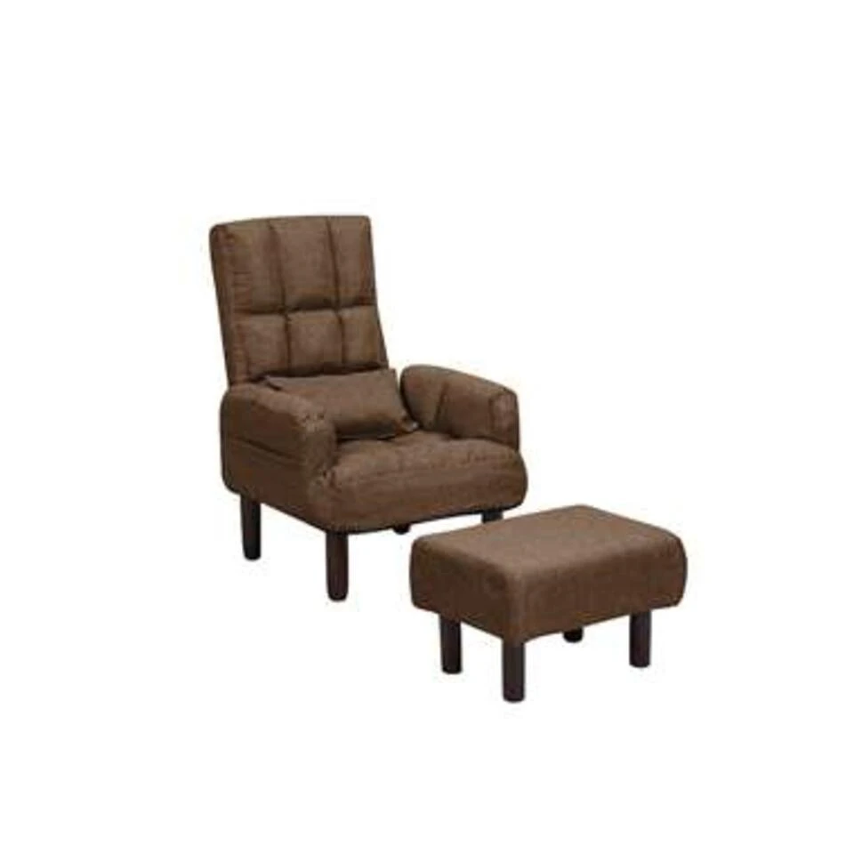 Beliani Fauteuil OLAND - Bruin Polyester 5 Beliani Fauteuil OLAND - Bruin Polyester - Afbeelding 3