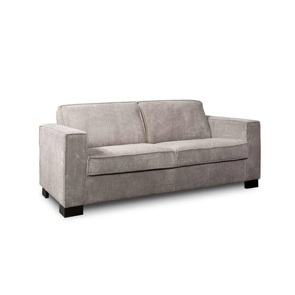 Bank Stuttgart 2-zits - Ribcord - Lichtgrijs 4 Bank Stuttgart 2-zits - Ribcord - Lichtgrijs - Afbeelding 2