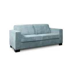 Bank Stuttgart 2-zits - Ribcord - Ijsblauw -Meubelwinkel 81003135 0300