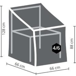 Outdoor Covers Premium Hoes - Stapelstoel - 128x66x66 Cm -Meubelwinkel 81005644 9000