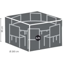 Outdoor Covers Premium Hoes Voor Ronde Tuinset - 260 Cm -Meubelwinkel 81010515 0200