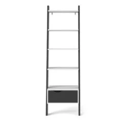 Open Boekenkast Delta - Wit/mat Zwart - 180,4x55,1x48,1 Cm 8 Open Boekenkast Delta - Wit/mat Zwart - 180,4x55,1x48,1 Cm -Meubelwinkel 81018650 0100